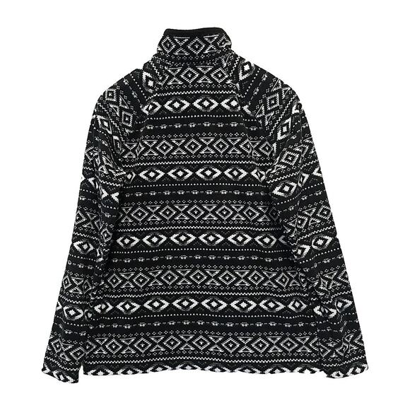 Eddie Bauer Womens Aztec Quest Pullover Sweatshirt Sz XL Baselayer Black White - Picture 2 of 8